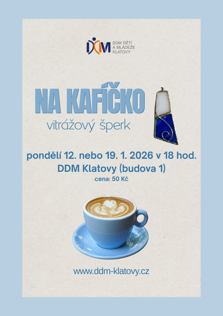 Na kafíčko - vitrážový šperk