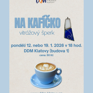 Na kafíčko - vitrážový šperk